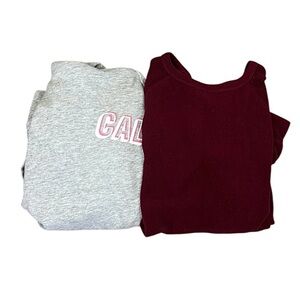 Old Navy girls Maroon fleece and Gray cali hoodie sweatshirt